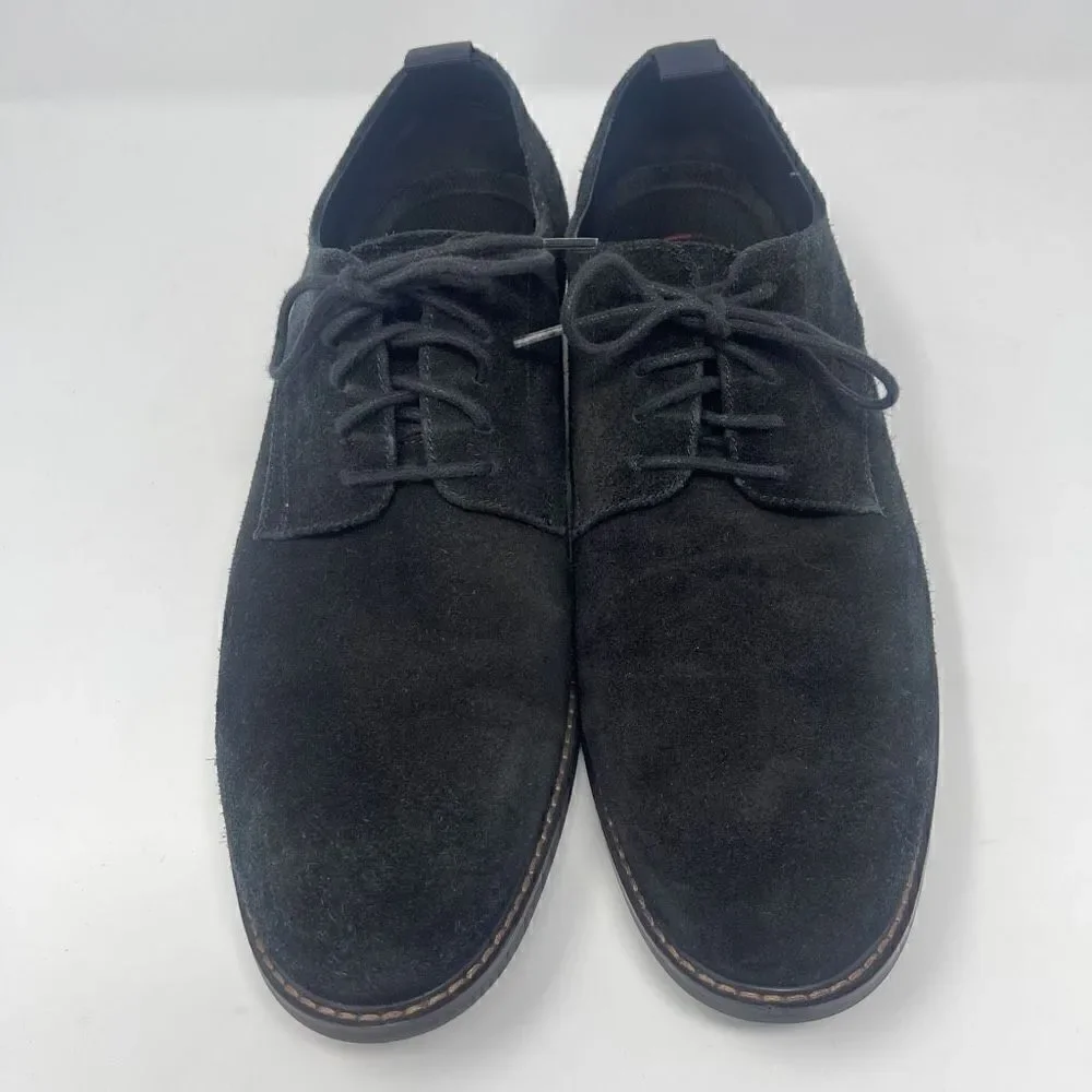 Blondo Men's Black Suede Kenny Plain Toe Derby Shoes Size 11M